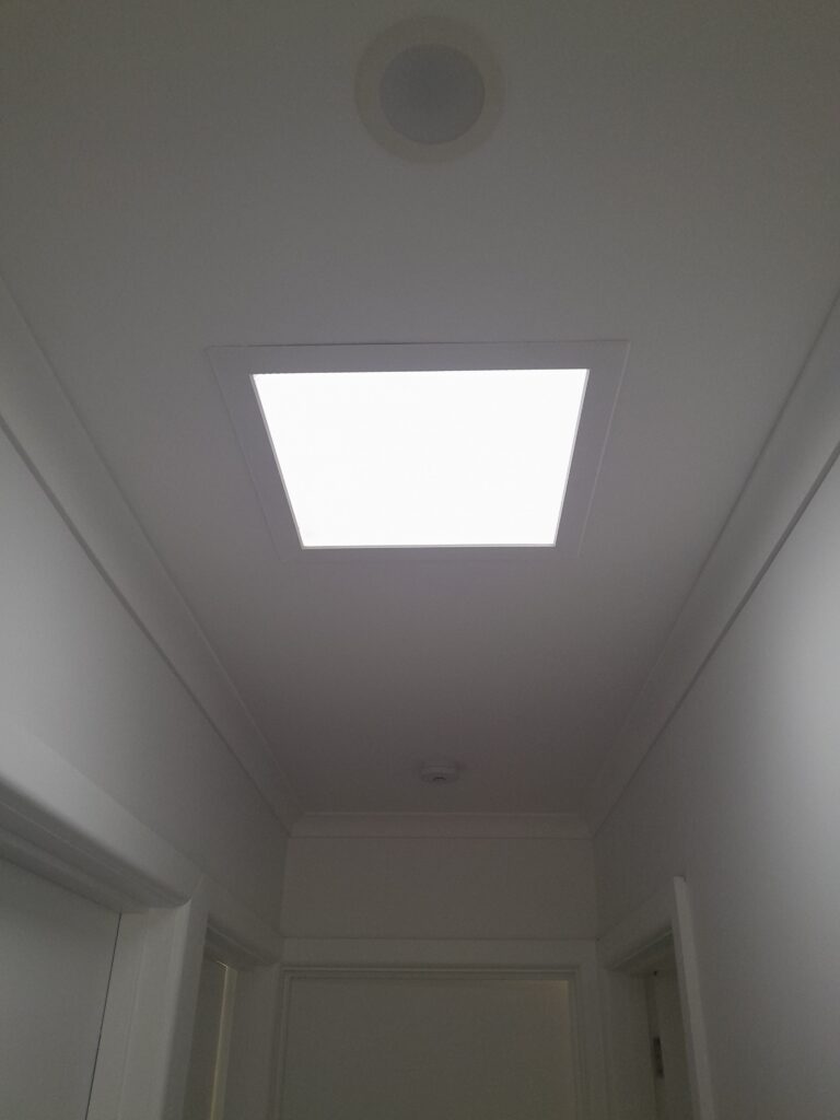 Newly installed skylight by professional handyman in Melbourne’s northern suburbs – skylight installation and home improvement services.
