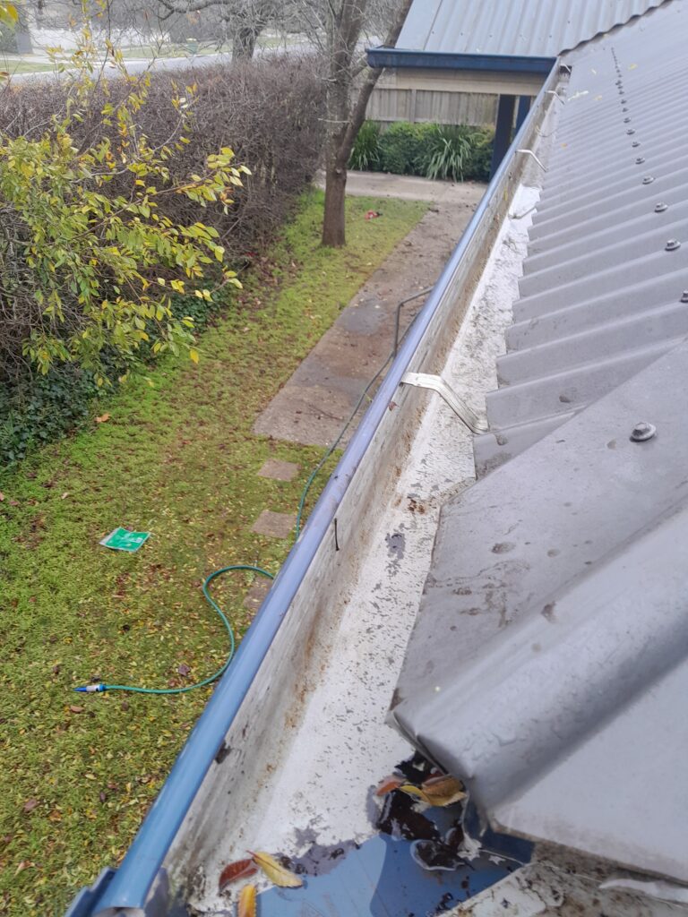 Recently cleaned house gutters by handyman in Melbourne’s northern suburbs – professional gutter cleaning and home maintenance service